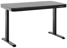 Fekete színű elektromosan állítható asztal USB csatlakozóval 120 x 60 cm KENLY Beliani