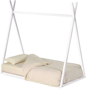 Fehér házikó alakú bükkfa gyerekágy 70x140 cm Maralis – Kave Home