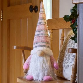 Karácsonyi FuzziGonk skandináv manó figura 51 cm &#8211; rózsaszín