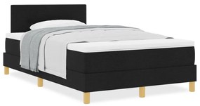 Box Spring Ágy Matraccal Fekete 120x200 cm Textil