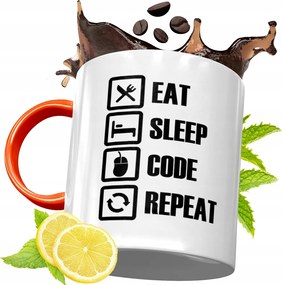 Narancssárga Bögre Informatikus Fejlesztőknek, fényképes nyomtatással