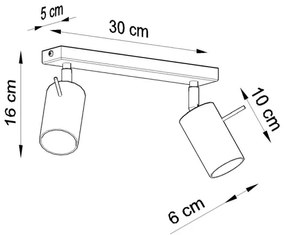 Sollux SL.0450 - Mennyezeti spotlámpa RING 2xGU10/10W/230V