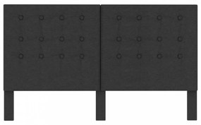 Sötétszürke szövet steppelt fejvég 180 x 200 cm