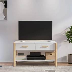 Fehér szerelt fa tv-szekrény 82x38x45 cm
