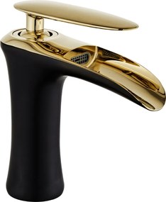 Mexen Lyra mosdócsaptelep, fekete/arany - 745300-75