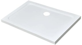 Modena Slim aszimmetrikus szögletes akril zuhanytálca, 80x100 cm