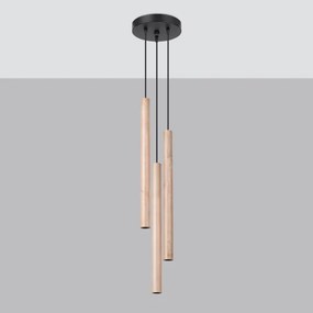 Sollux SL.1268 - Csillár zsinóron PASTELO 3xG9/8W/230V fa