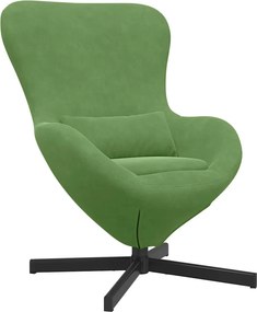 vidaXL Tojásfotel Világos zöld 63 x 73 x 90 cm Bársony