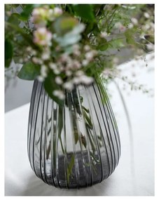 Kusintha szürke üveg váza, magasság 22 cm - Bitz