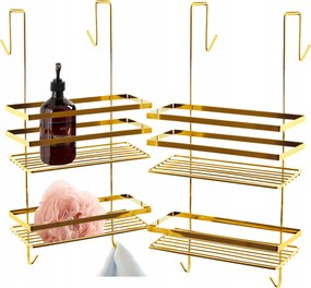 Fürdőszobai polc Zuhany alá Függő Arany Függő Fém Kabin