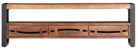 tömör akácfa TV-szekrény 140 x 30 x 45 cm