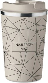 Prémium termo bögre nyomott mintával Legjobb Férj ajándék kávé 350ml KT_088