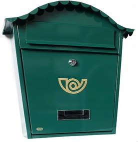 Postaláda fém zöld 37x36x10cm Mod1