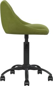 vidaXL világoszöld bársony irodaszék