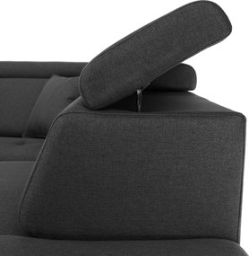 Ülőgarnitúra, sötétszürke, szövet Stark, jobbos, MAVIS