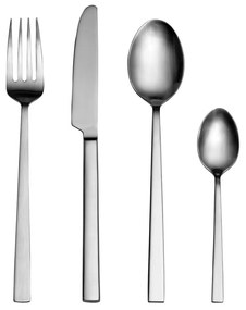 Matt ezüstszínű acél evőeszköz készlet 16 db-os – Bitz