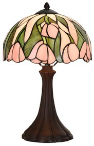 Tiffany asztali lámpa Rózsaszín Ø 27x40 cm