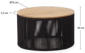 Kerek kerti dohányzóasztal akácfa asztallappal ø 70 cm Dandara – Kave Home