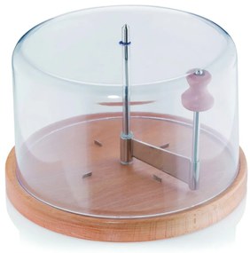 Planum fa sajttálca fedéllel és szeletelővel - Kela