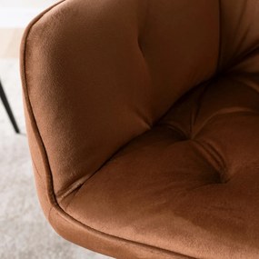 Rozsdabarna Színű Bársony Étkezőszék. MODESTO