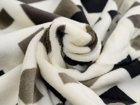 Mikroplüss ágyneműhuzat LUXOR fehér-szürke Ágyneműhuzat mérete: 70 x 90 cm | 140 x 200 cm