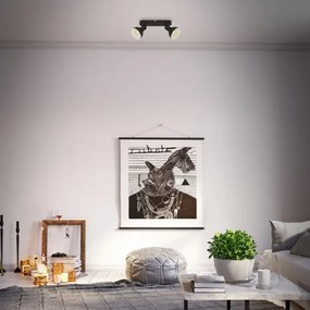 Briloner 2674-025 - Spotlámpa RETRO 2xE14/25W/230V fekete