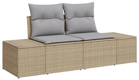 Kerti Kanapé Készlet 9 darabos Világosszürke Rattan
