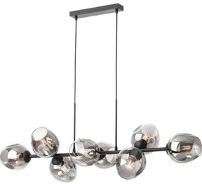 Redo - Csere lámpabúra lámpához, csillárhoz PIERCE átm. 15 cm fekete/füstös