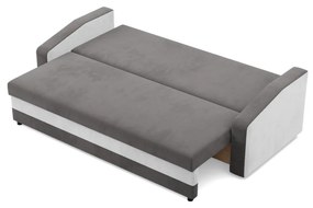 Hewlet kanapéágy, szövet anyag, hab töltet, szürke - fehér