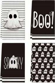 Halloween konyhai törlőkendő 4db-os 42x65 cm konyhai törlőkendő szett