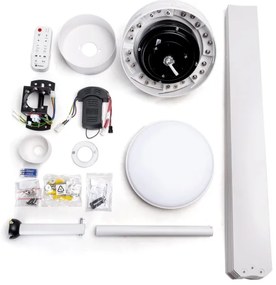 Aigostar - LED Dimmelhető mennyezeti ventilátor LED/24W/230V 2700-6500K + távirányító fehér