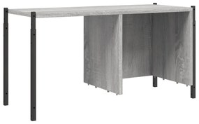 szürke sonoma színű szerelt fa könyvespolc 72x28x172 cm