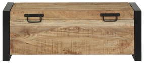 Tároló ládák 80x30x30cm tömör mangófából és fémkerettel
