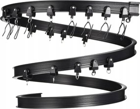 5M-ES Függöny Sín, Hajlított Mennyezeti Sín Fekete Ablak Függöny, Mennyezet Szerelés