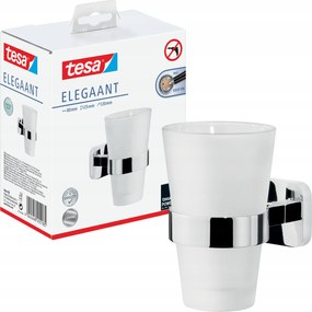 Fürdőszobai tartó öntapadós Tesa Elegaant Fogkefetartó bögre