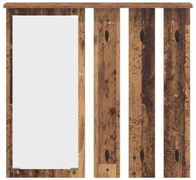 Fali Kabáthorog polcokkal Régi fa 84 x 10 x 80 cm Faanyag