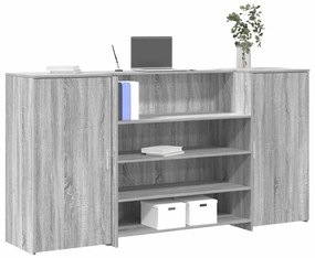 Recepciós pult szürke sonoma 200x50x103,5 cm szerelt fa