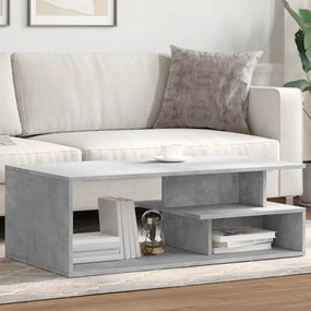 Betonszürke szerelt fa dohányzóasztal 102x55x35 cm