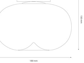 LED Mennyezeti lámpa VASO LED/4W/230V átm. 18 cm fekete/füstös