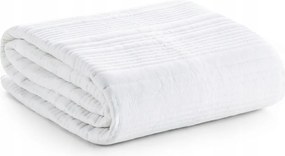 Dekoratív ágytakaró Tara 170x210 fehér csíkos steppelt