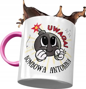 Rózsaszín Bögre Antonina Lányoknak Ajándék Nyomtatott Fotóval