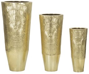 Vázatartó aranyszínű készlet 3 db ø 50,8x114,9-40x92,7-29,8x70,5cm