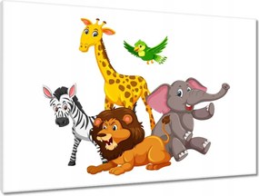 Vászonkép 90x60 Mosolygó szafari állatok