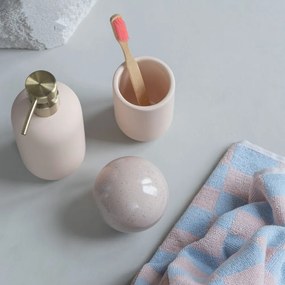 Kék-rózsaszín organikus pamut törölköző szett 2 db-os 40x55 cm Retro – Mette Ditmer Denmark