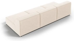 Krémszínű bársony kanapé 240 cm Jodie – Micadoni Home