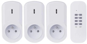 EMOS KÉSZLET 3x Távirányításos konnektorok 230V + 1x CR2032 P0070
