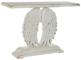 Vintage fenyőfa konzolasztal antikolt angyal szárny