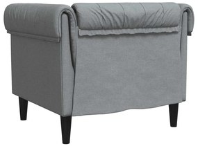 Chesterfield Kanapé Szék Világosszürke 78.5 x 74.5 x 74.5 cm