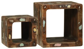 TV Egység 36x36x30 cm Tömör Fa Újrahasznosított