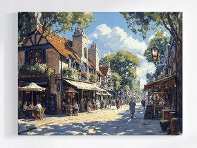 Vászonkép Canvas Város Franciaország Utca Körút Étterem 100x75